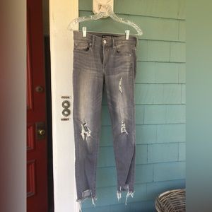 Express skinny jeans grey